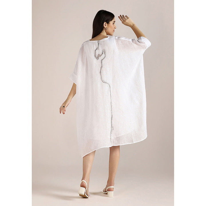 Kaveri Off White Body Line Kaftan Dress