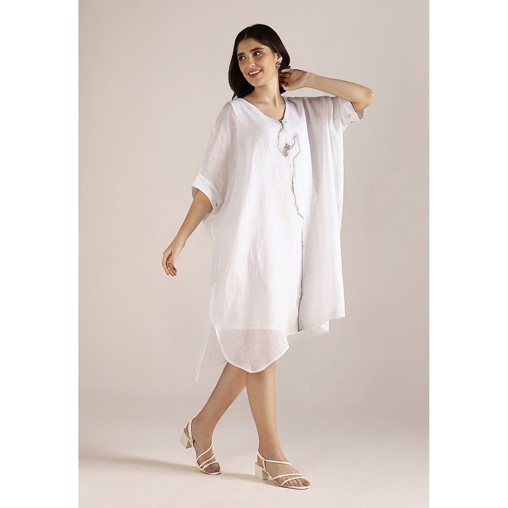 Kaveri Off White Body Line Kaftan Dress