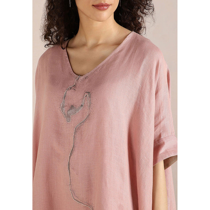 Kaveri Pink Blush Body Line Kaftan Dress