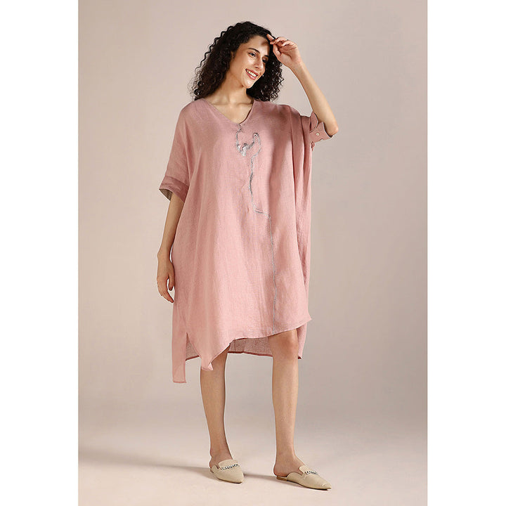 Kaveri Pink Blush Body Line Kaftan Dress