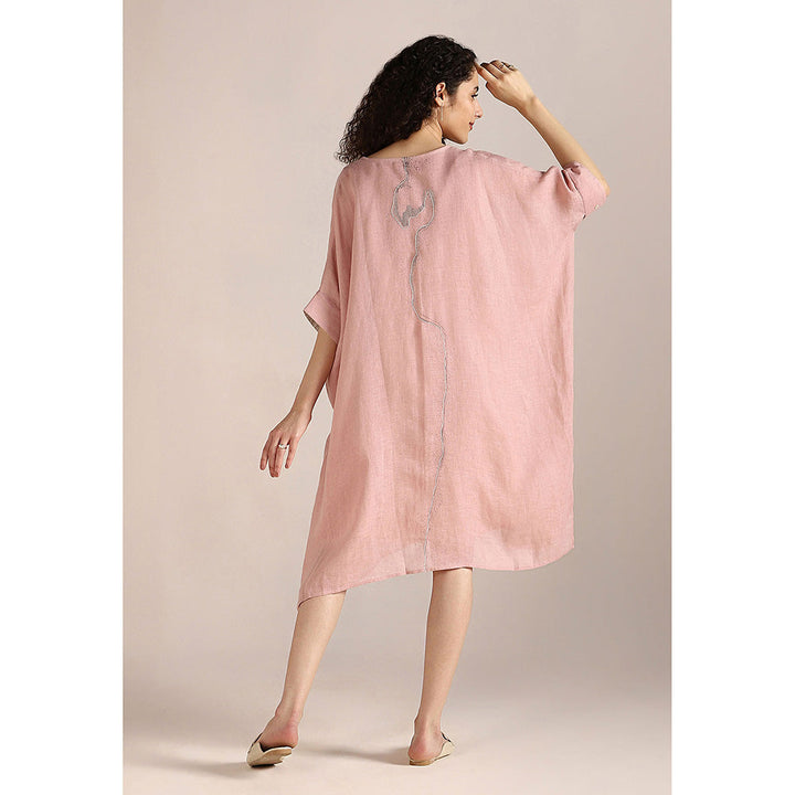 Kaveri Pink Blush Body Line Kaftan Dress