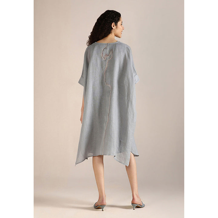 Kaveri Shadow Blue Body Line Kaftan Dress