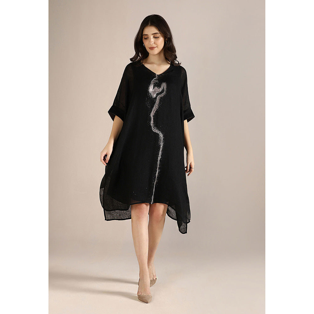 Kaveri Black Body Line Kaftan Dress