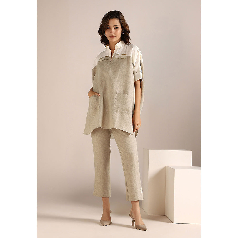 Kaveri Beige Square Co-Ord (Set of 2)