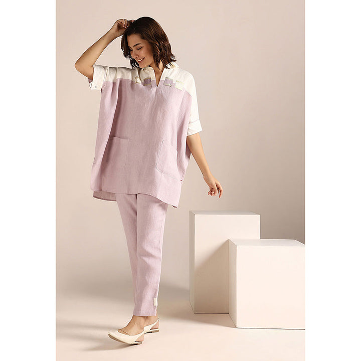 Kaveri Lavender Fossil Square Co-Ord (Set of 2)