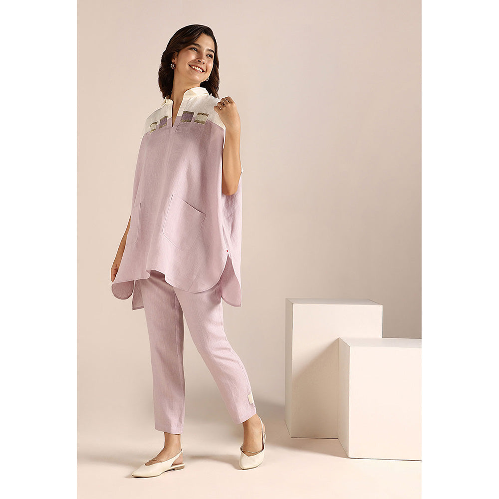 Kaveri Lavender Fossil Square Co-Ord (Set of 2)