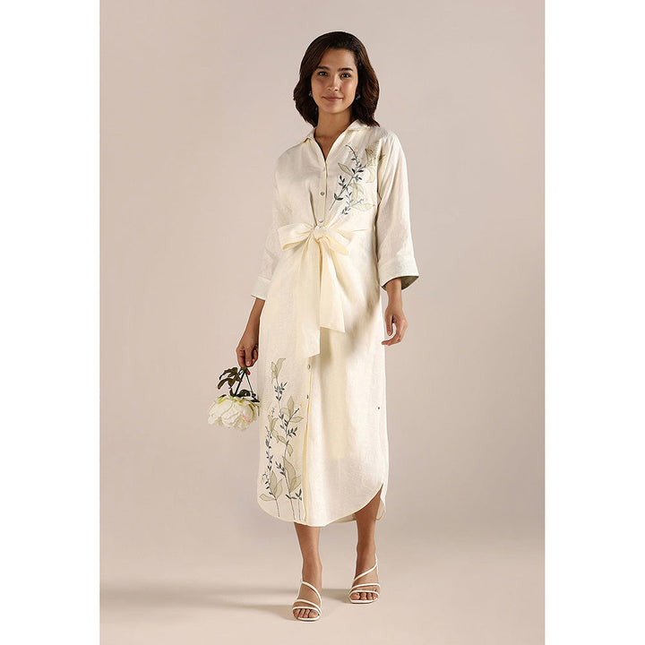 Kaveri Off White Body Line Kaftan Dress