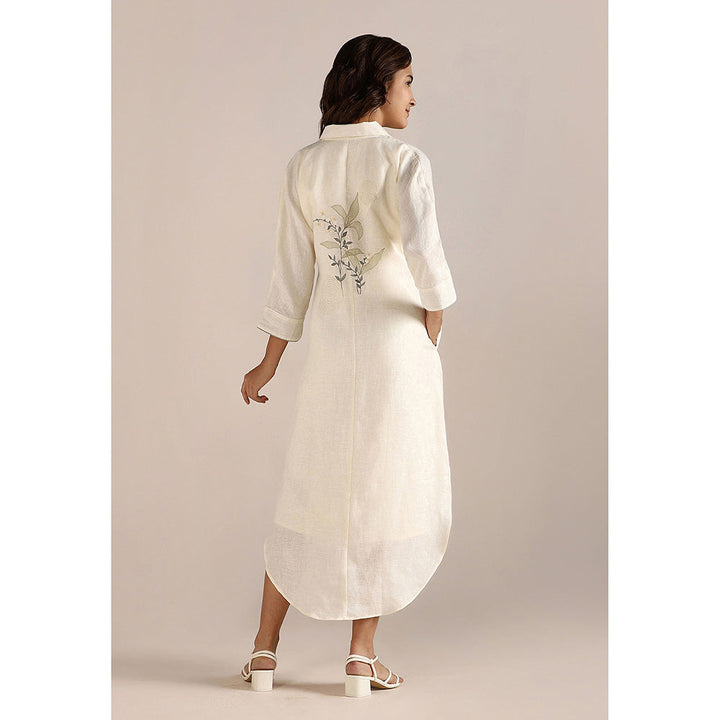 Kaveri Off White Body Line Kaftan Dress