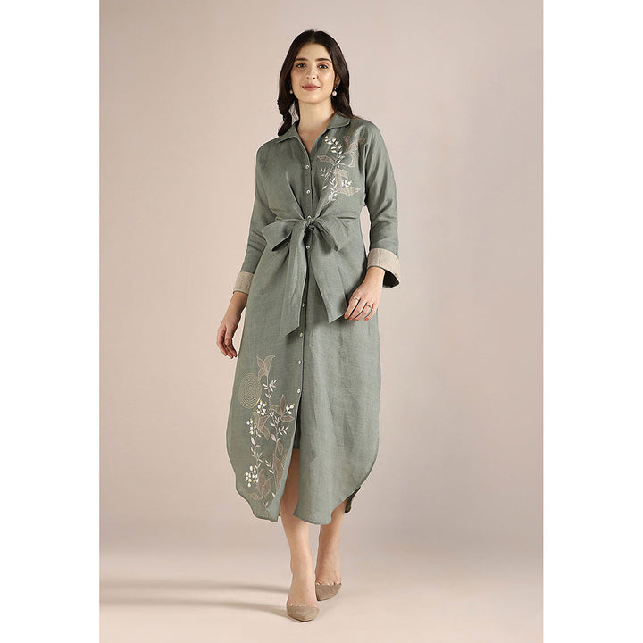 Kaveri Green Jade Honey Suckle Dress