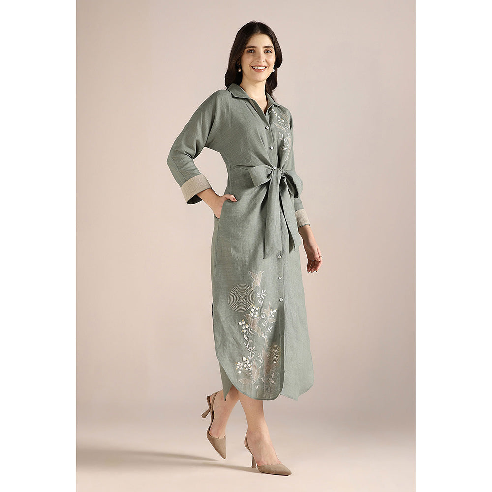 Kaveri Green Jade Honey Suckle Dress