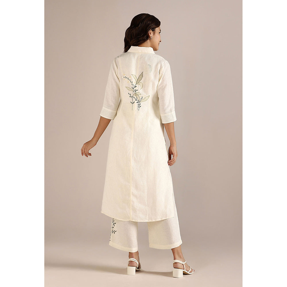 Kaveri Off-white Honey Suckle Co-Ord (Set of 2)