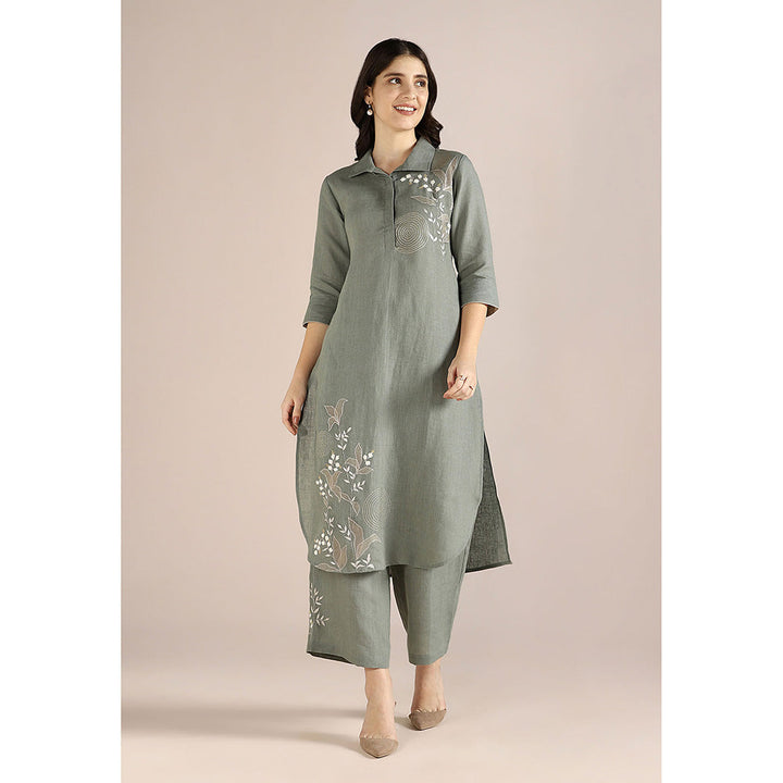 Kaveri Green Jade Honey Suckle Co-Ord (Set of 2)