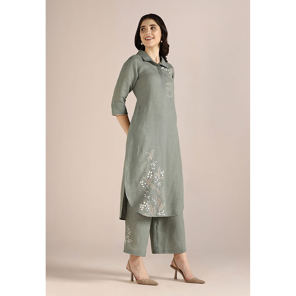 Kaveri Green Jade Honey Suckle Co-Ord (Set of 2)