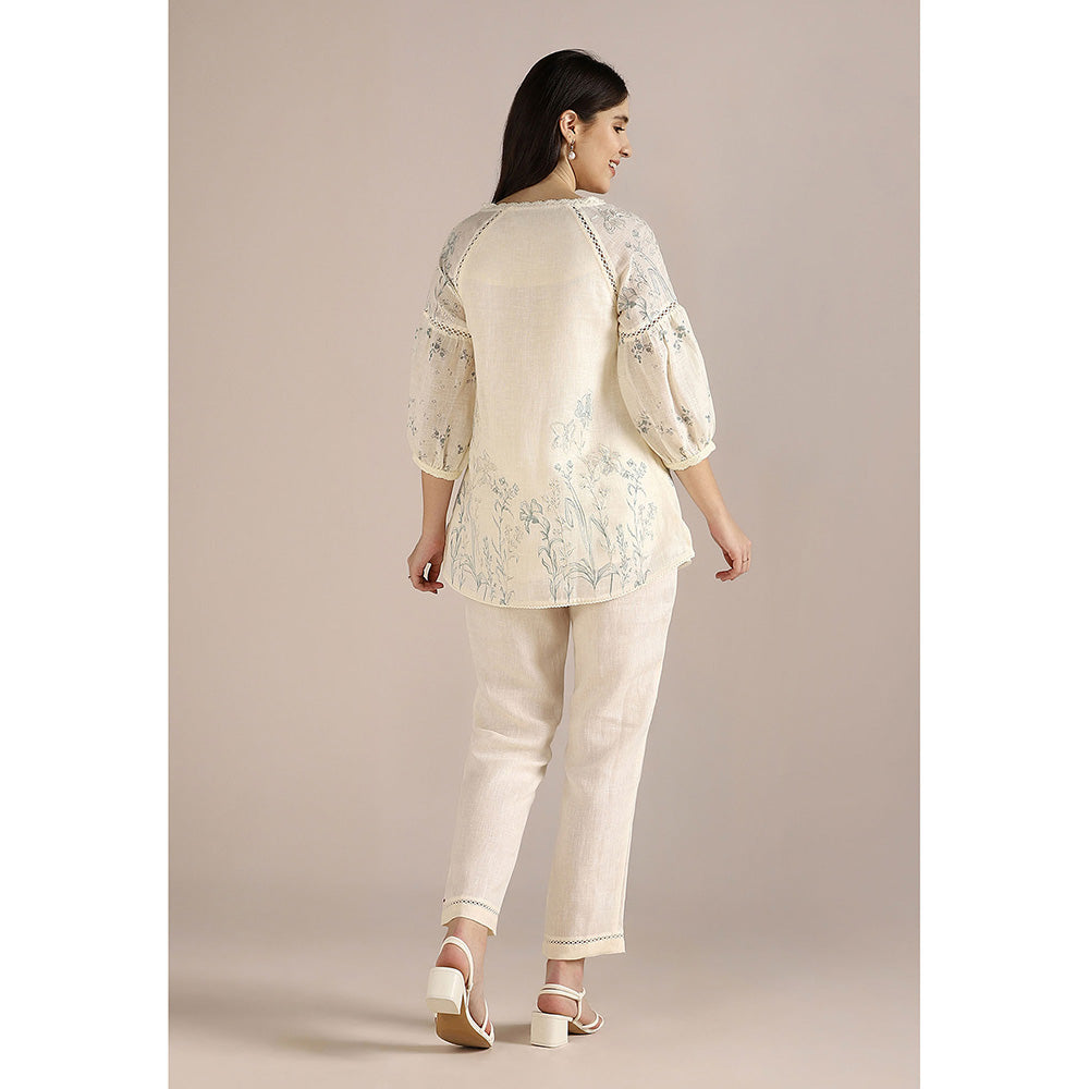 Kaveri Off-white Savannah Kismat Co-Ord (Set of 2)