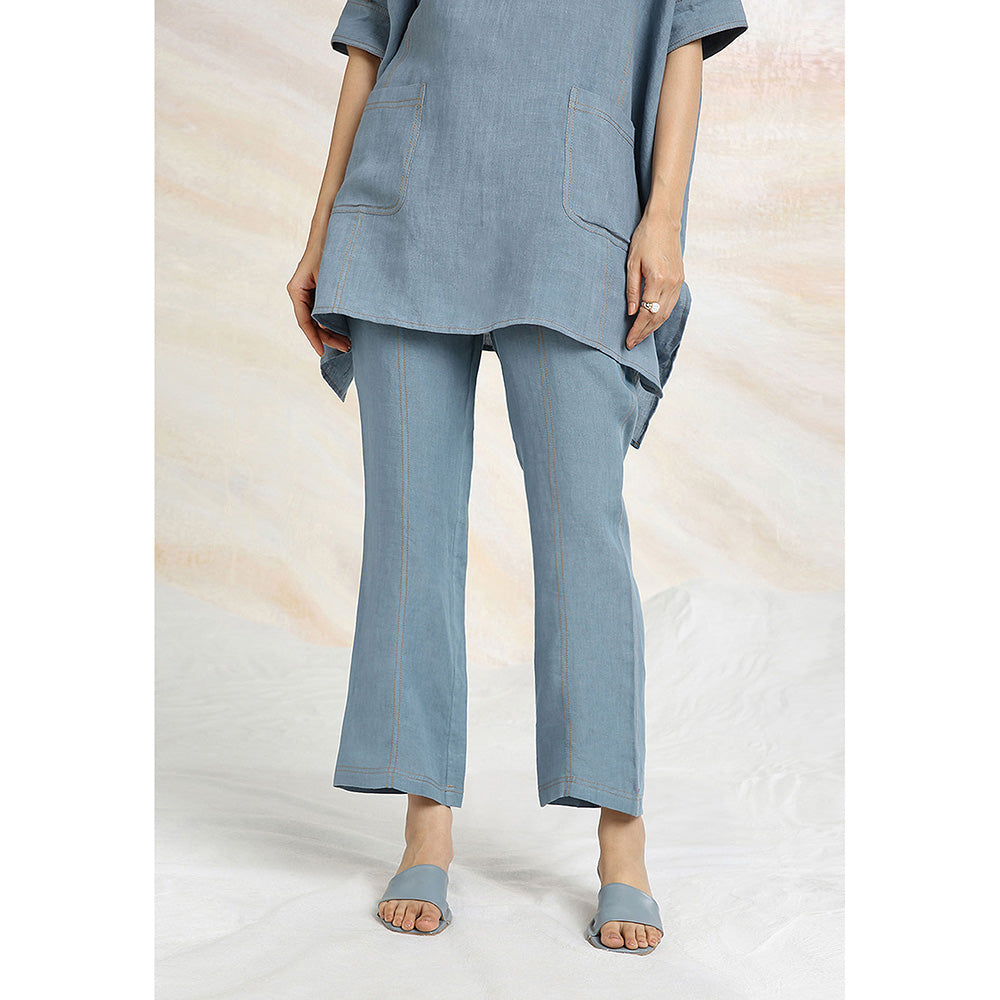 Kaveri Blue Ink Square Co-Ord (Set of 2)