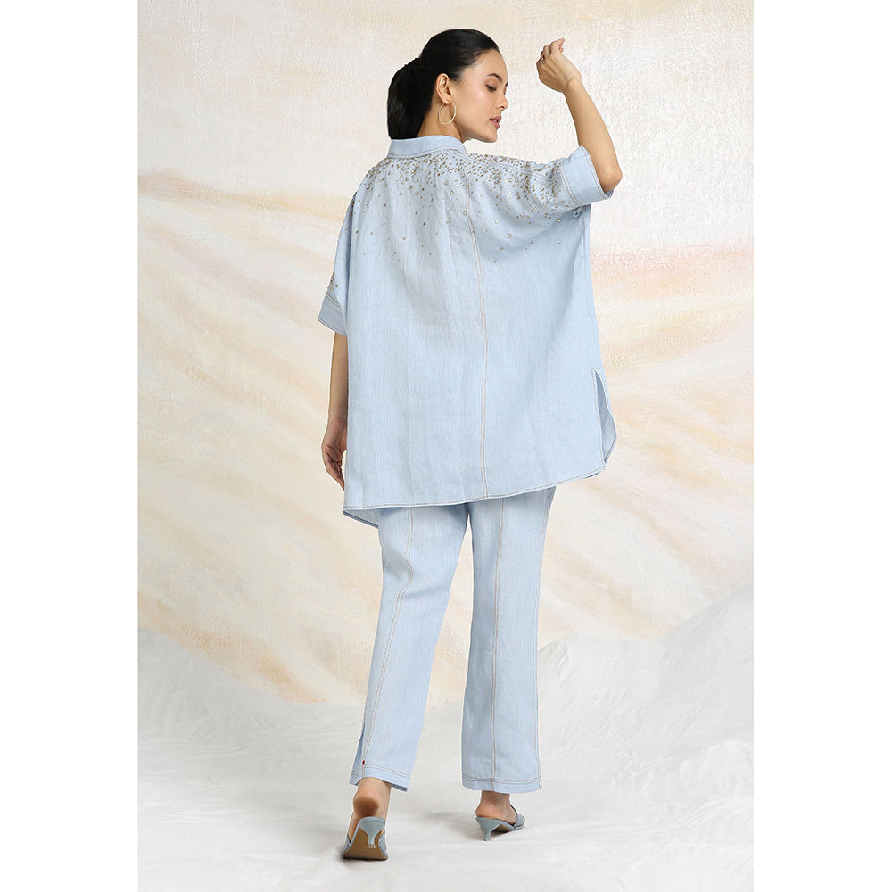 Kaveri Blue Star Square Co-Ord (Set of 2)
