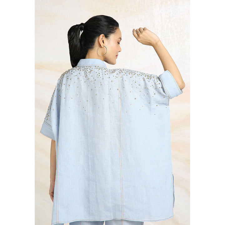 Kaveri Blue Star Square Co-Ord (Set of 2)