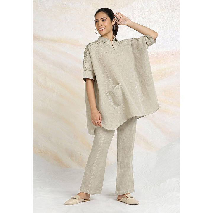 Kaveri Beige Natural Square Co-Ord (Set of 2)