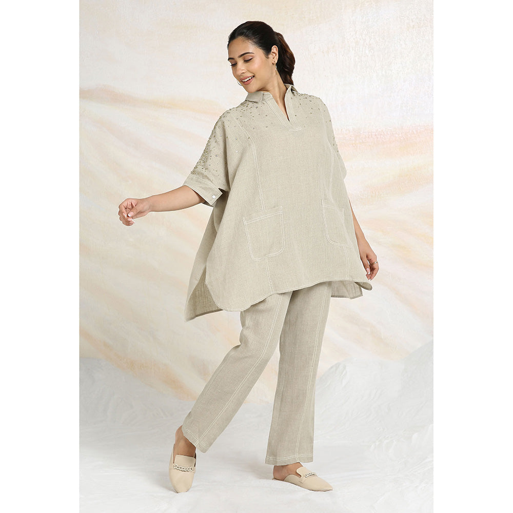 Kaveri Beige Natural Square Co-Ord (Set of 2)