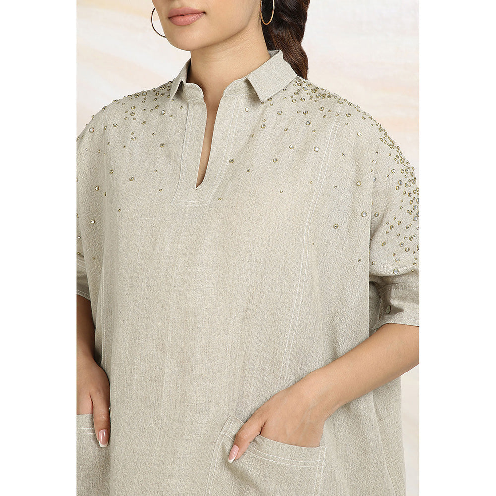 Kaveri Beige Natural Square Co-Ord (Set of 2)