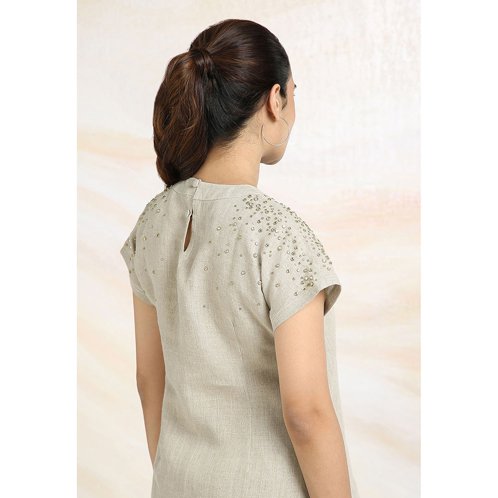 Kaveri Beige Natural Rhine Co-Ord (Set of 2)