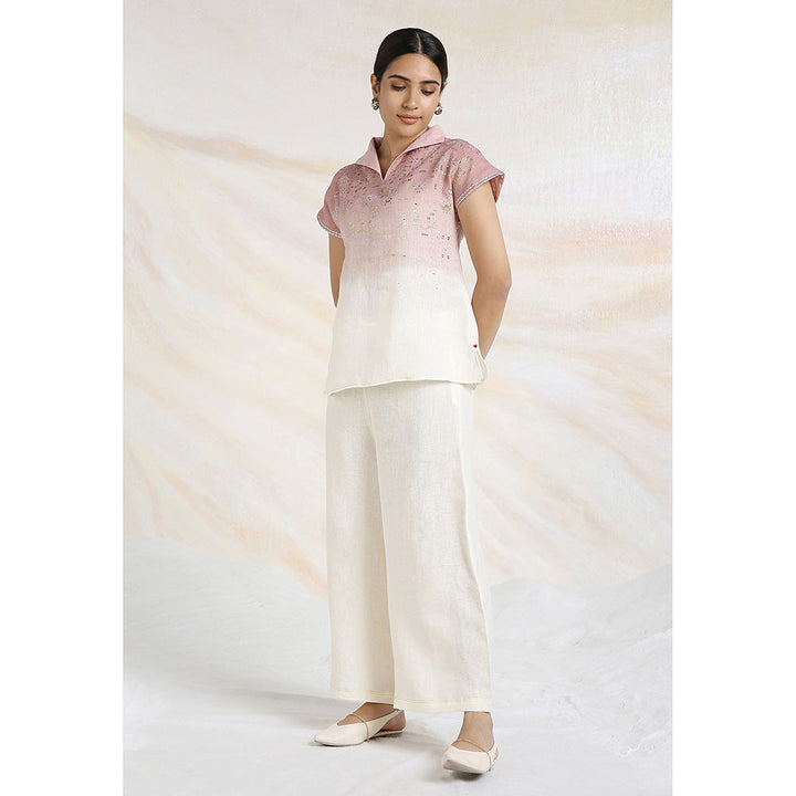 Kaveri Pink Blush Leaf Co-Ord (Set of 2)