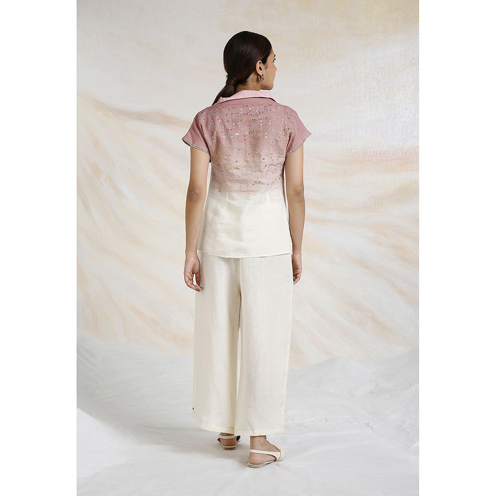 Kaveri Pink Blush Leaf Co-Ord (Set of 2)