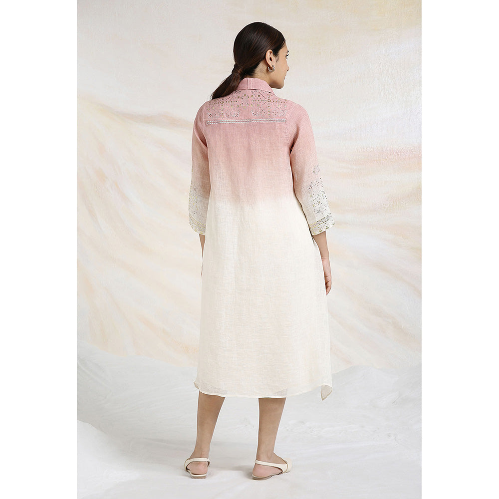 Kaveri Pink Blush Mykonos Jacket with Dress (Set of 2)