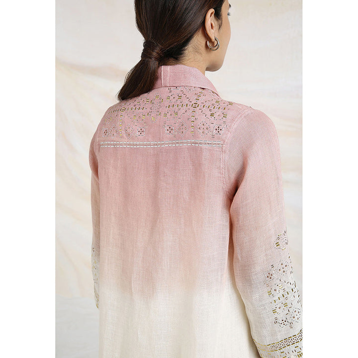 Kaveri Pink Blush Mykonos Jacket with Dress (Set of 2)