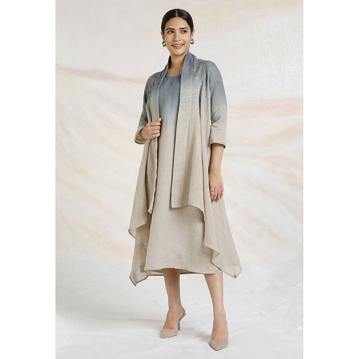 Kaveri Green Jade Mykonos Jacket with Dress (Set of 2)