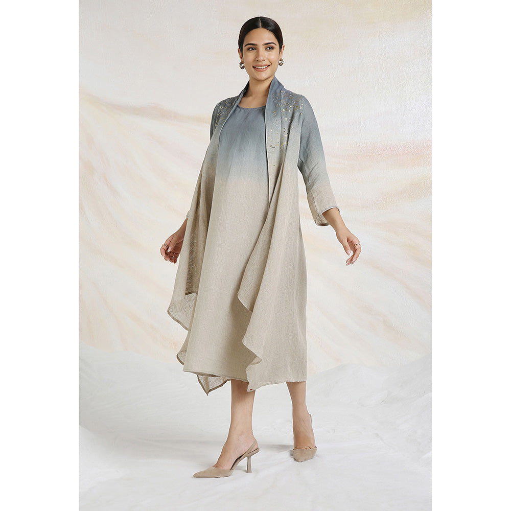 Kaveri Green Jade Mykonos Jacket with Dress (Set of 2)