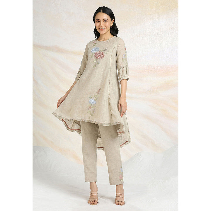 Kaveri Beige Natural Ice Cream Cone Co-Ord (Set of 2)