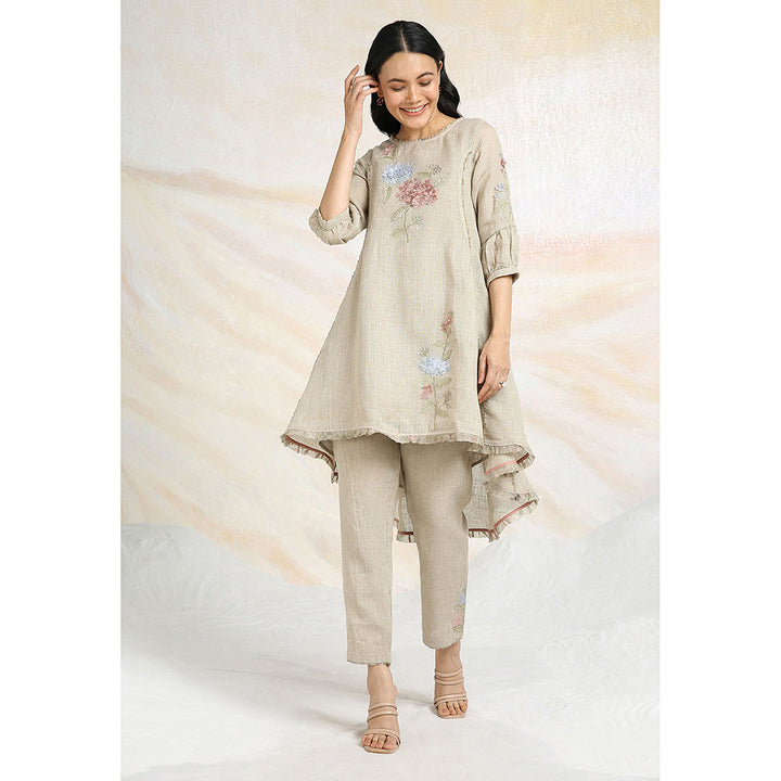 Kaveri Beige Natural Ice Cream Cone Co-Ord (Set of 2)