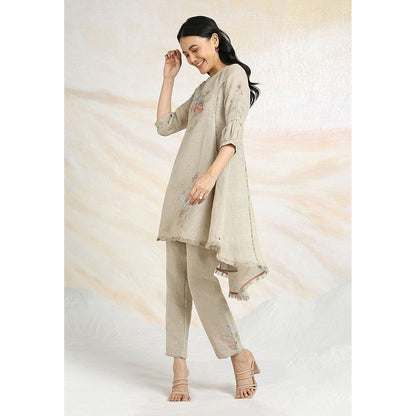 Kaveri Beige Natural Ice Cream Cone Co-Ord (Set of 2)