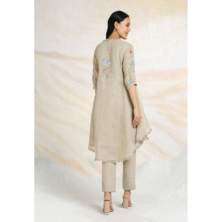 Kaveri Beige Natural Ice Cream Cone Co-Ord (Set of 2)