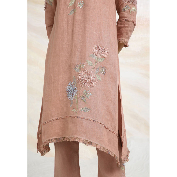 Kaveri Pink Peony Fly Free Kurta with Pant and Dupatta (Set of 3)