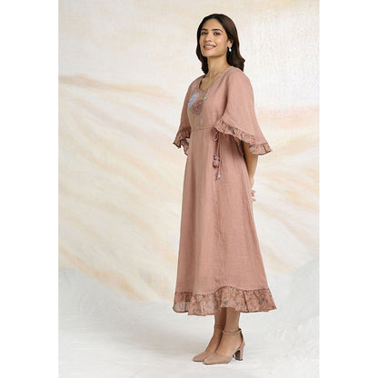 Kaveri Pink Peony Bed Of Roses Dress