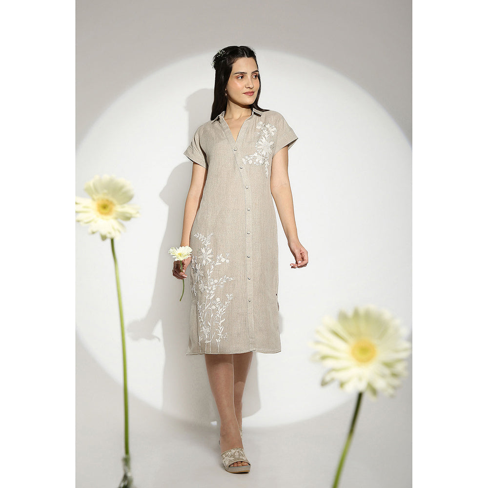 Kaveri Beige Natural Wave Dress