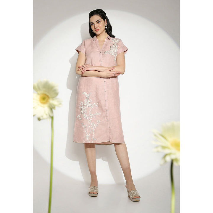 Kaveri Pink Blush Wave Dress