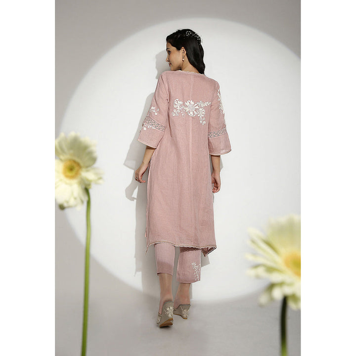 Kaveri Pink Blush Fly Free Kurta with Pant (Set of 2)