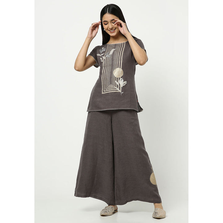 Kaveri Grey Leaf Co-Ord (Set of 2)