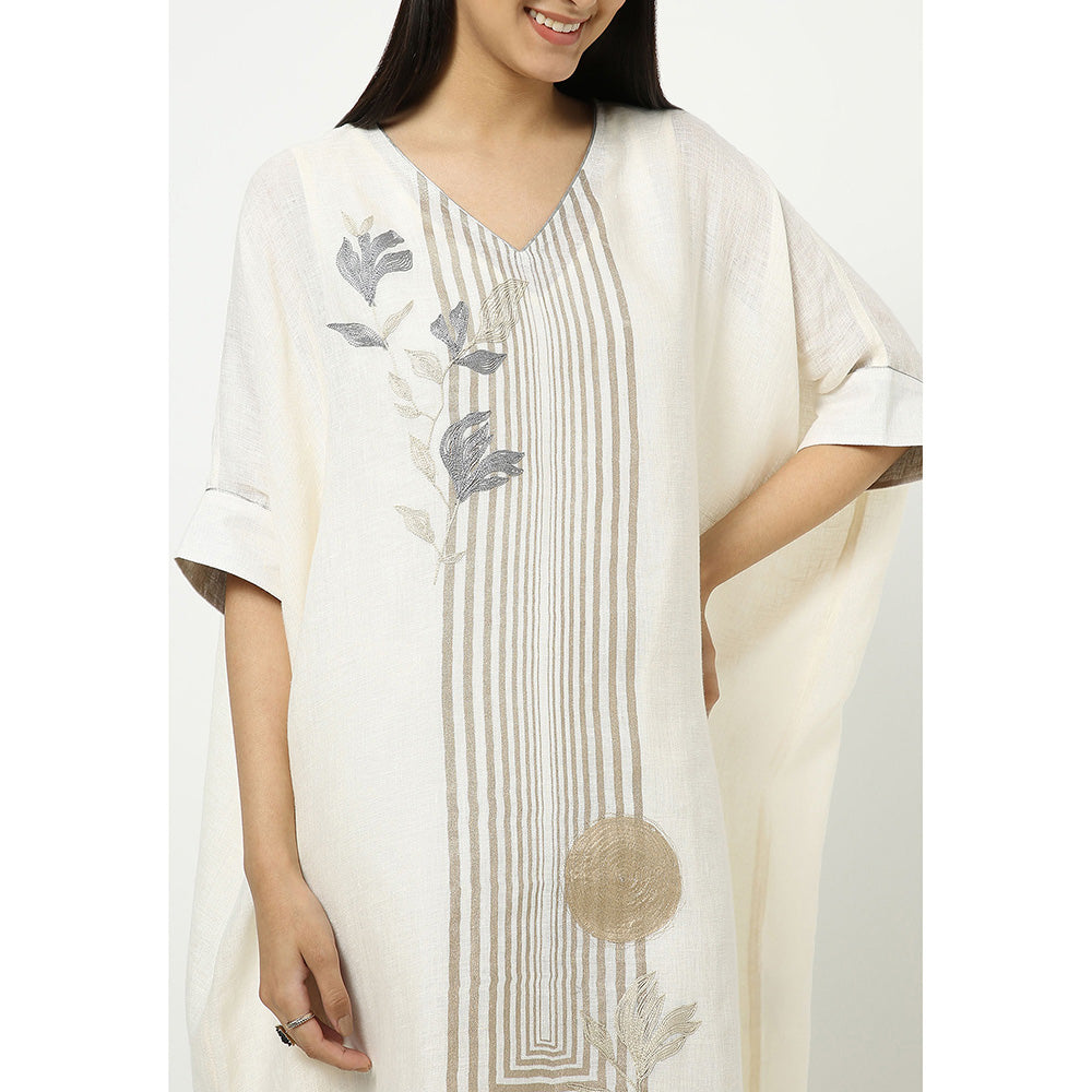 Kaveri Off White Kaftan Dress