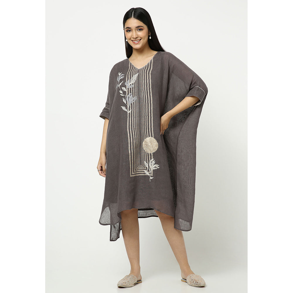 Kaveri Grey Kaftan Dress