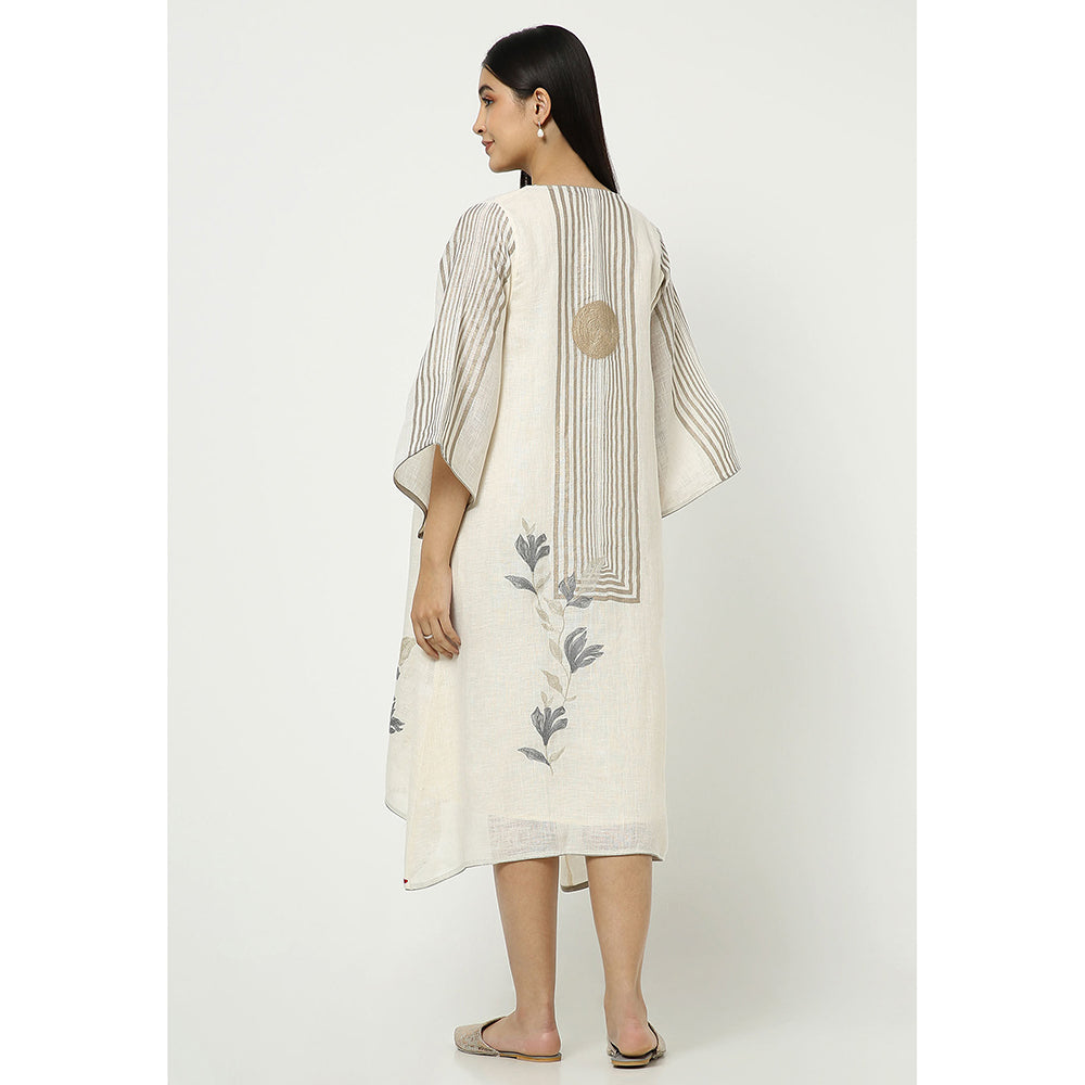 Kaveri Off White Jacket with Dress (Set of 2)