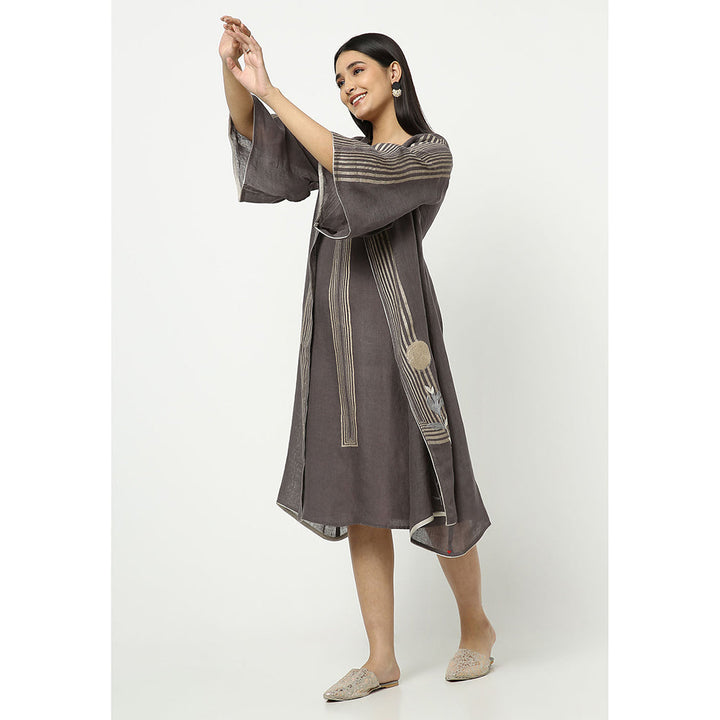 Kaveri Grey Jacket with Dress (Set of 2)