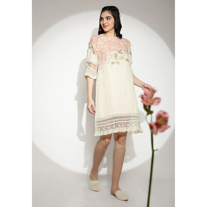 Kaveri Off White & Blush Dress