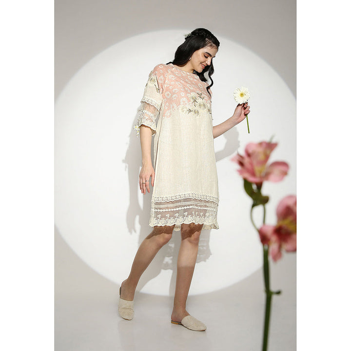 Kaveri Off White & Blush Dress