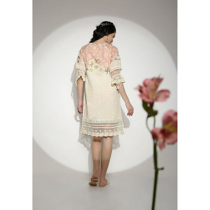 Kaveri Off White & Blush Dress