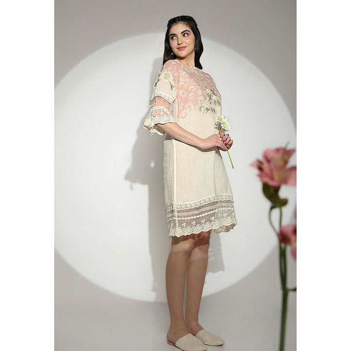 Kaveri Off White & Blush Dress