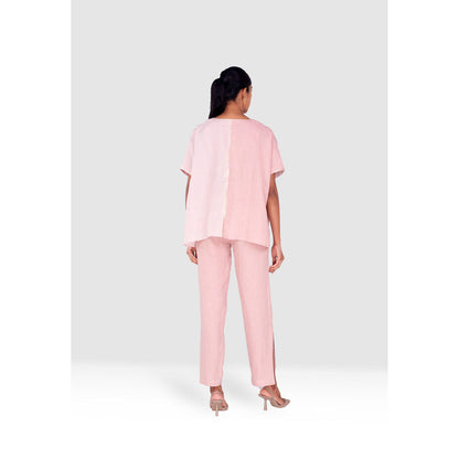 Kaveri Pink Gilded Edge Co-Ord (Set of 2)
